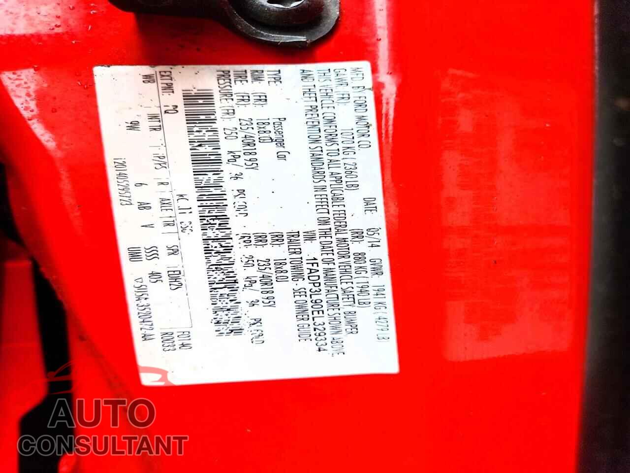 FORD FOCUS 2014 - 1FADP3L90EL329334