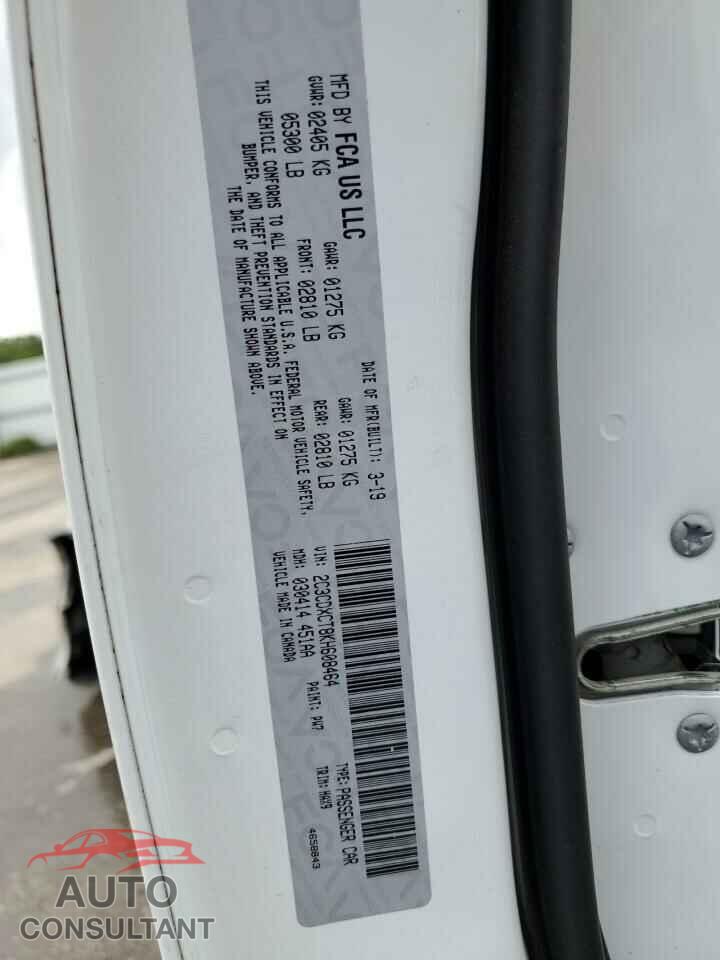 DODGE CHARGER 2019 - 2C3CDXCT8KH608464