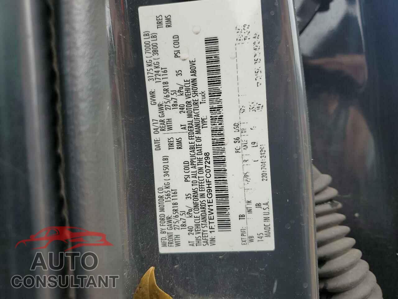 FORD F-150 2017 - 1FTEW1EG9HFC07298