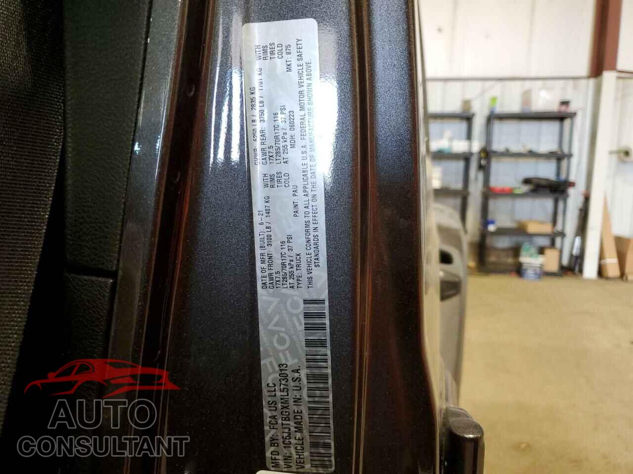 JEEP GLADIATOR 2021 - 1C6JJTBGXML573013