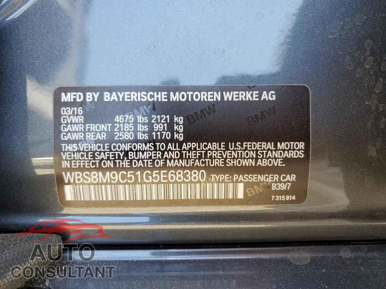 BMW M3 2016 - WBS8M9C51G5E68380