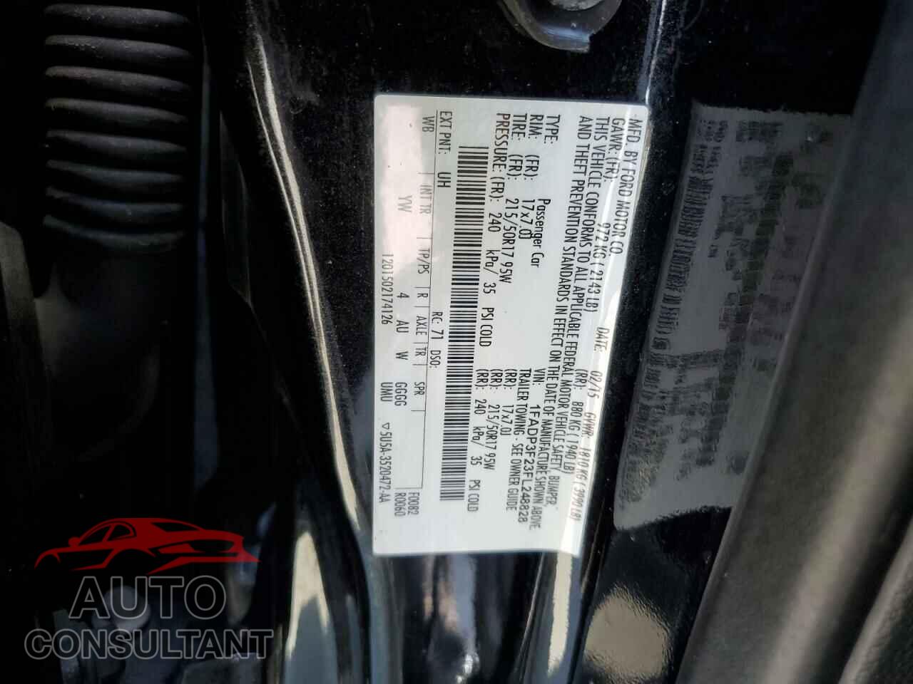 FORD FOCUS 2015 - 1FADP3F23FL248828