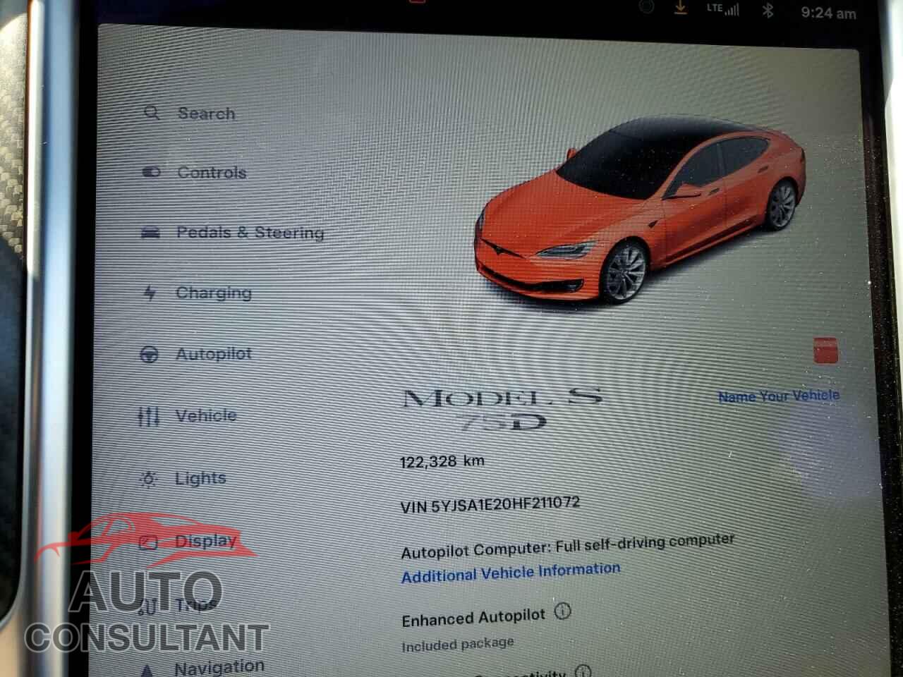 TESLA MODEL S 2017 - 5YJSA1E20HF211072