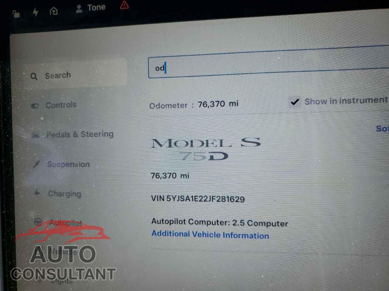 TESLA MODEL S 2018 - 5YJSA1E22JF281629