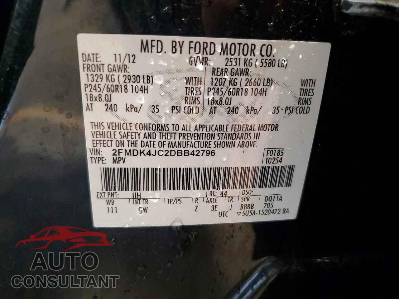 FORD EDGE 2013 - 2FMDK4JC2DBB42796