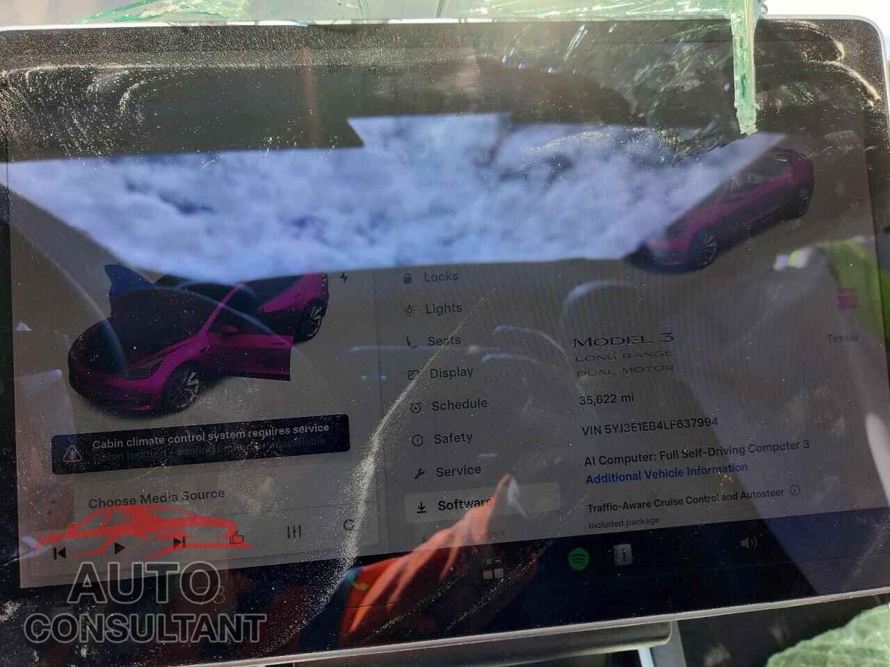 TESLA MODEL 3 2020 - 5YJ3E1EB4LF637994