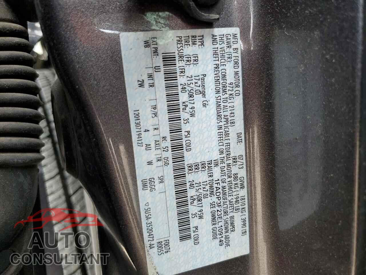FORD FOCUS 2014 - 1FADP3F23EL109149