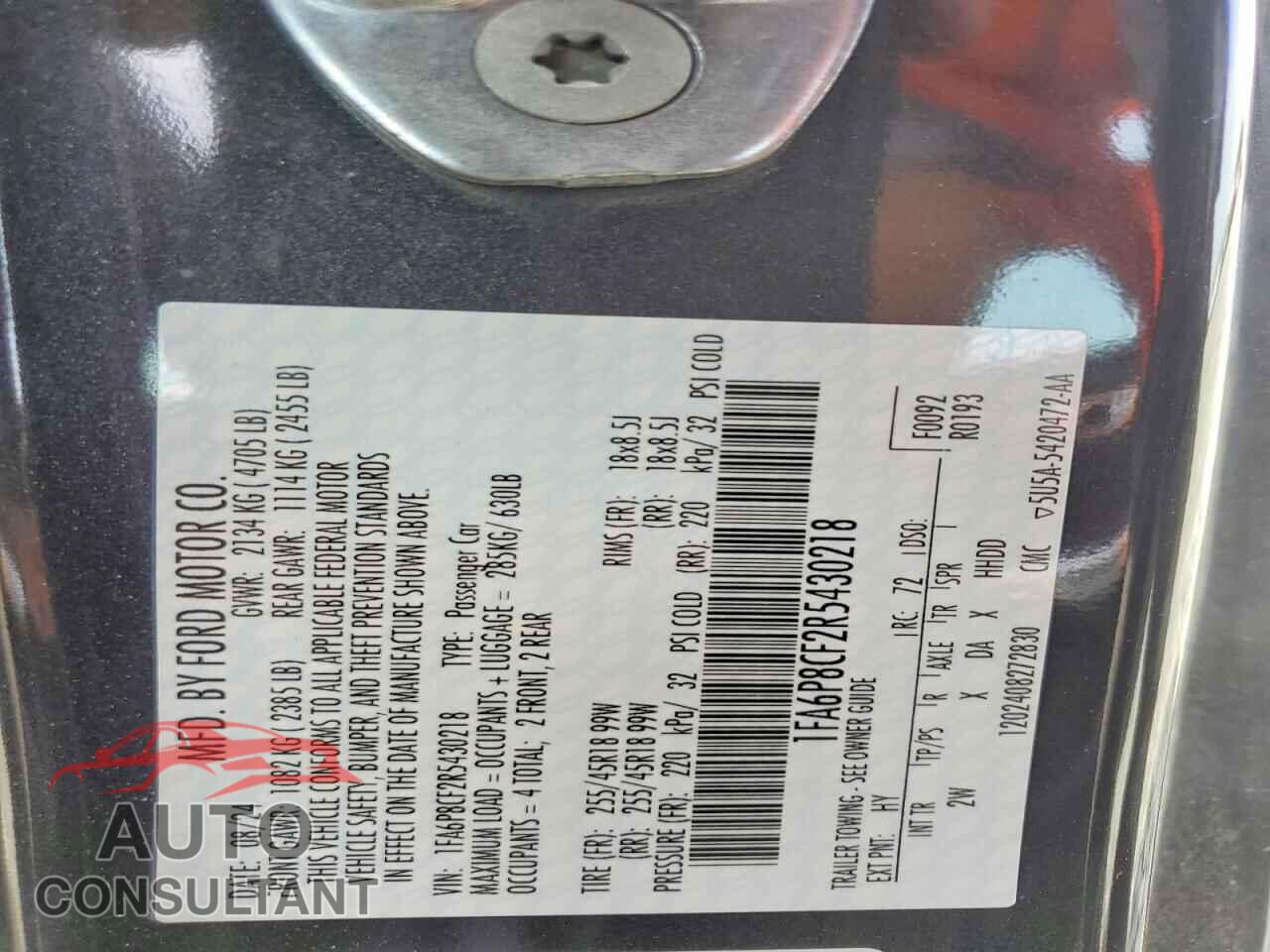 FORD MUSTANG 2024 - 1FA6P8CF2R5430218