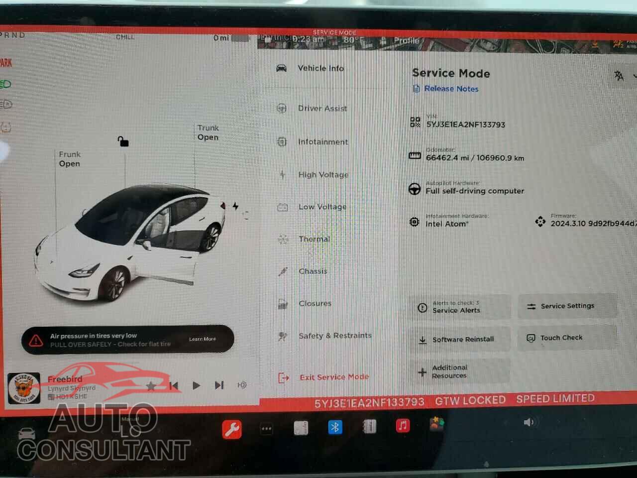 TESLA MODEL 3 2022 - 5YJ3E1EA2NF133793
