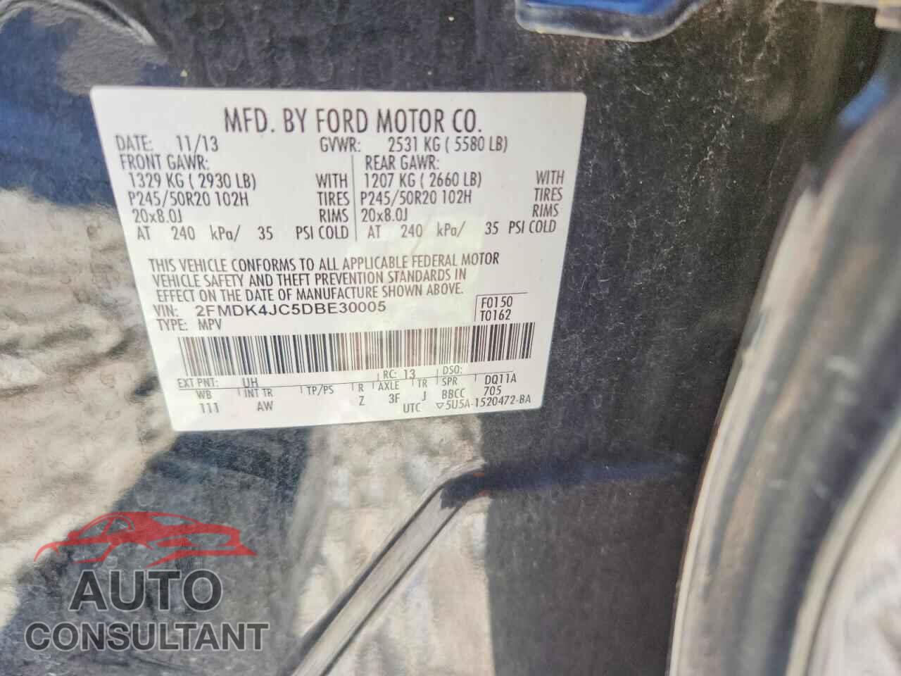 FORD EDGE 2013 - 2FMDK4JC5DBE30005