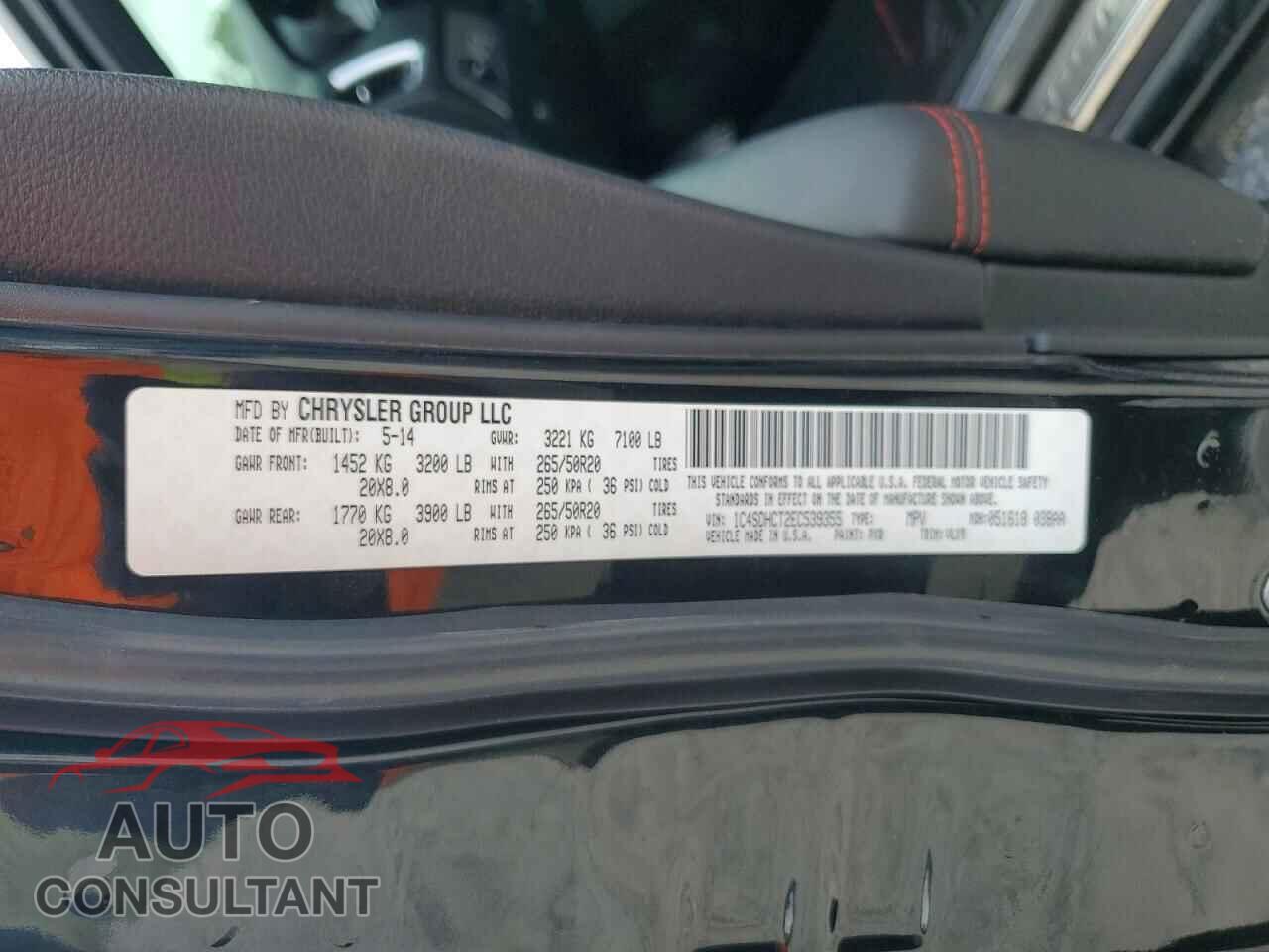 DODGE DURANGO 2014 - 1C4SDHCT2EC539355