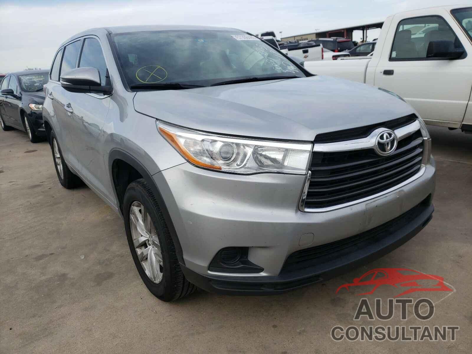 TOYOTA HIGHLANDER 2016 - 5TDZARFH9GS021443