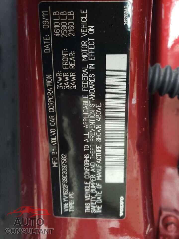 VOLVO S60 2012 - YV1622FS9C2097582