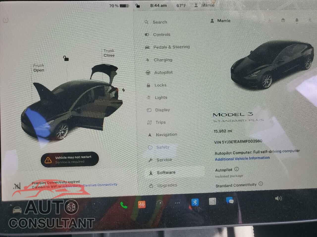 TESLA MODEL 3 2021 - 5YJ3E1EA6MF002980