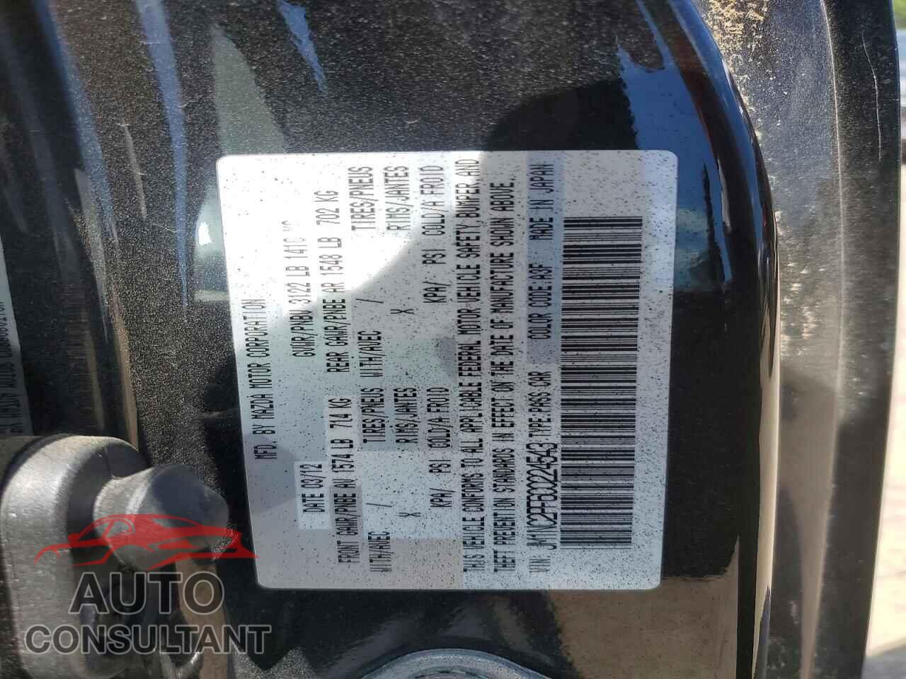 MAZDA MX5 2012 - JM1NC2PF6C0224543