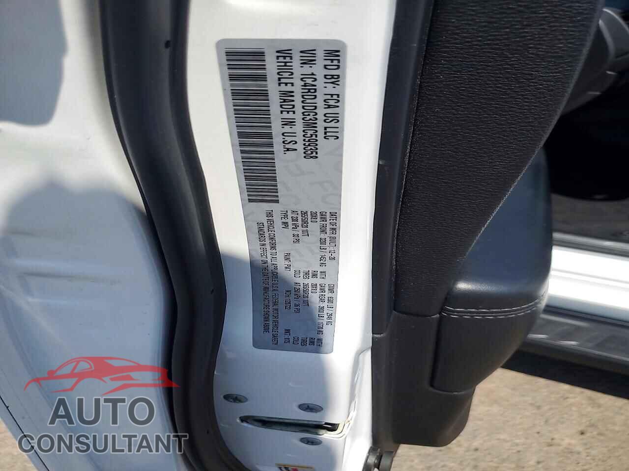 DODGE DURANGO 2021 - 1C4RDJDG3MC599358