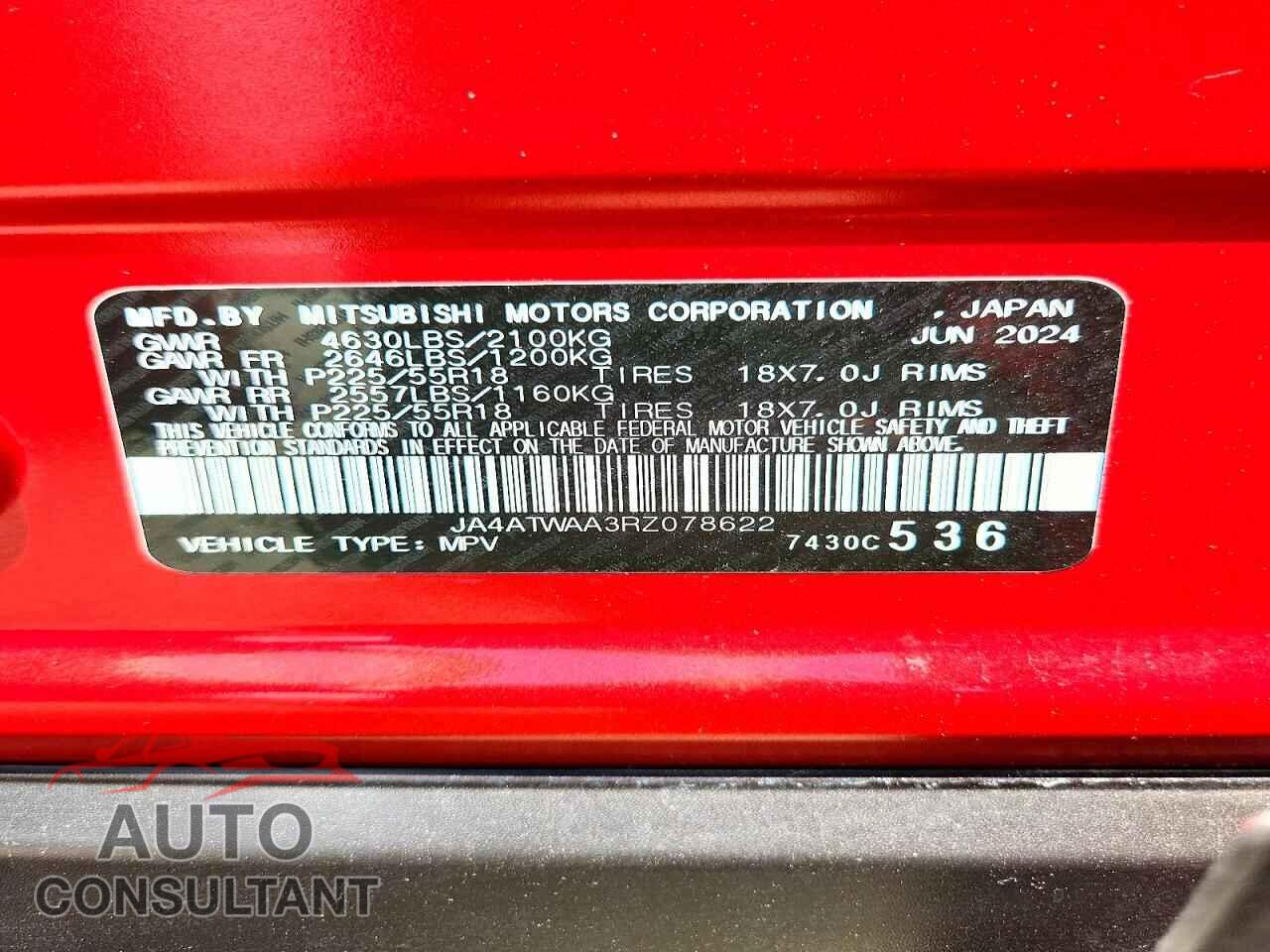 MITSUBISHI ECLIPSE 2024 - JA4ATWAA3RZ078622