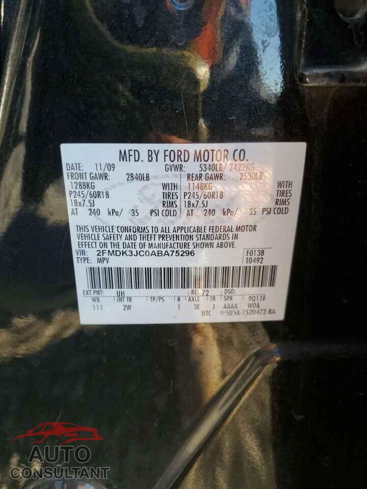 FORD EDGE 2010 - 2FMDK3JC0ABA75296