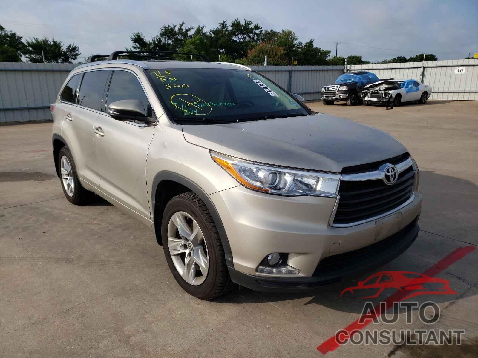 TOYOTA HIGHLANDER 2016 - 5TDYKRFHXGS158271