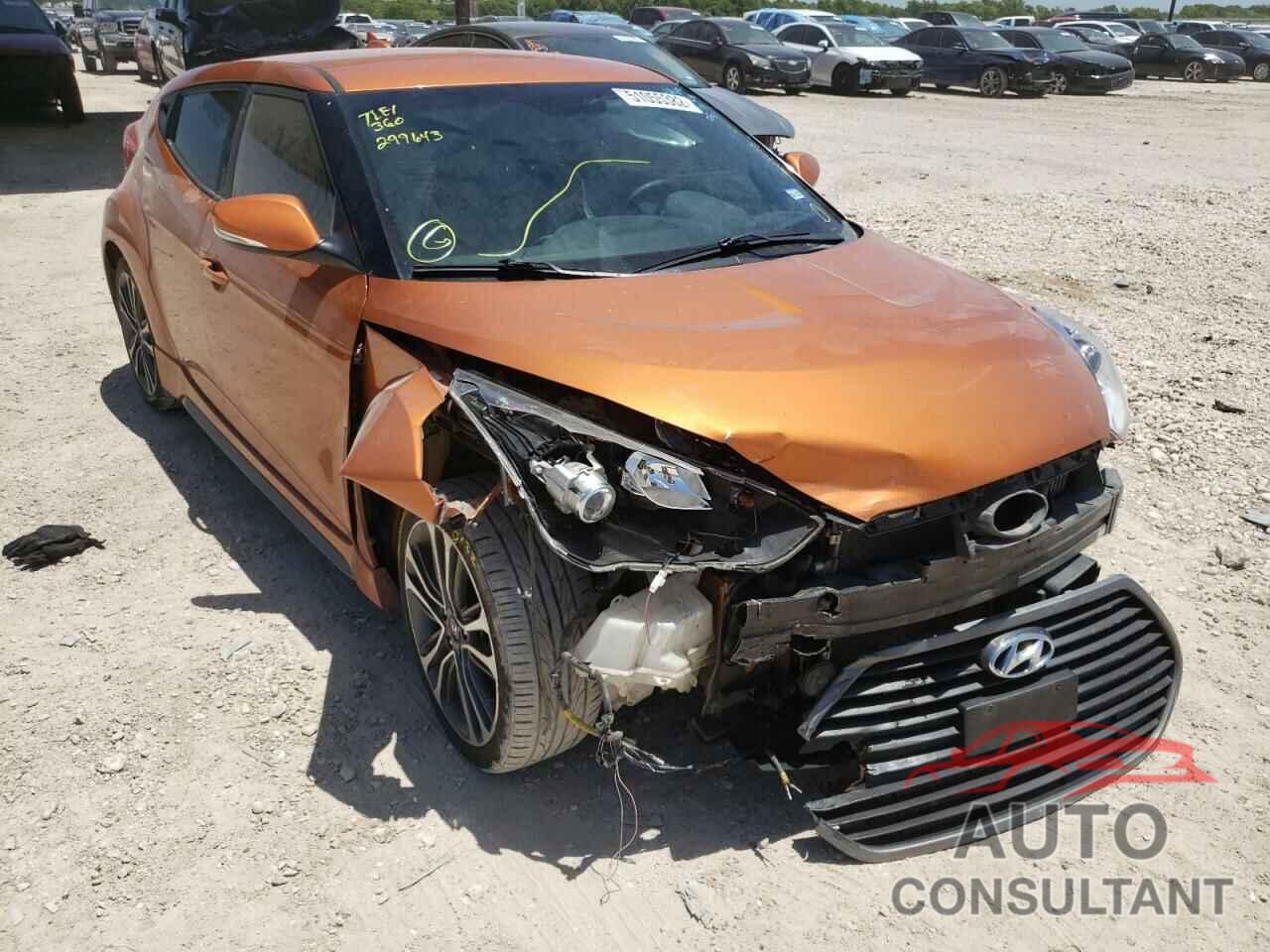 HYUNDAI VELOSTER 2016 - KMHTC6AEXGU299643