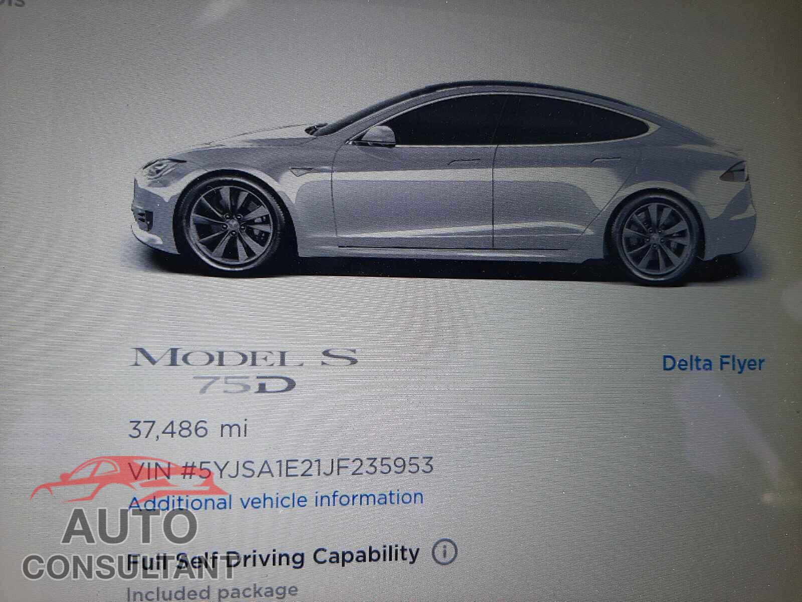 TESLA MODEL S 2018 - 5YJSA1E21JF235953