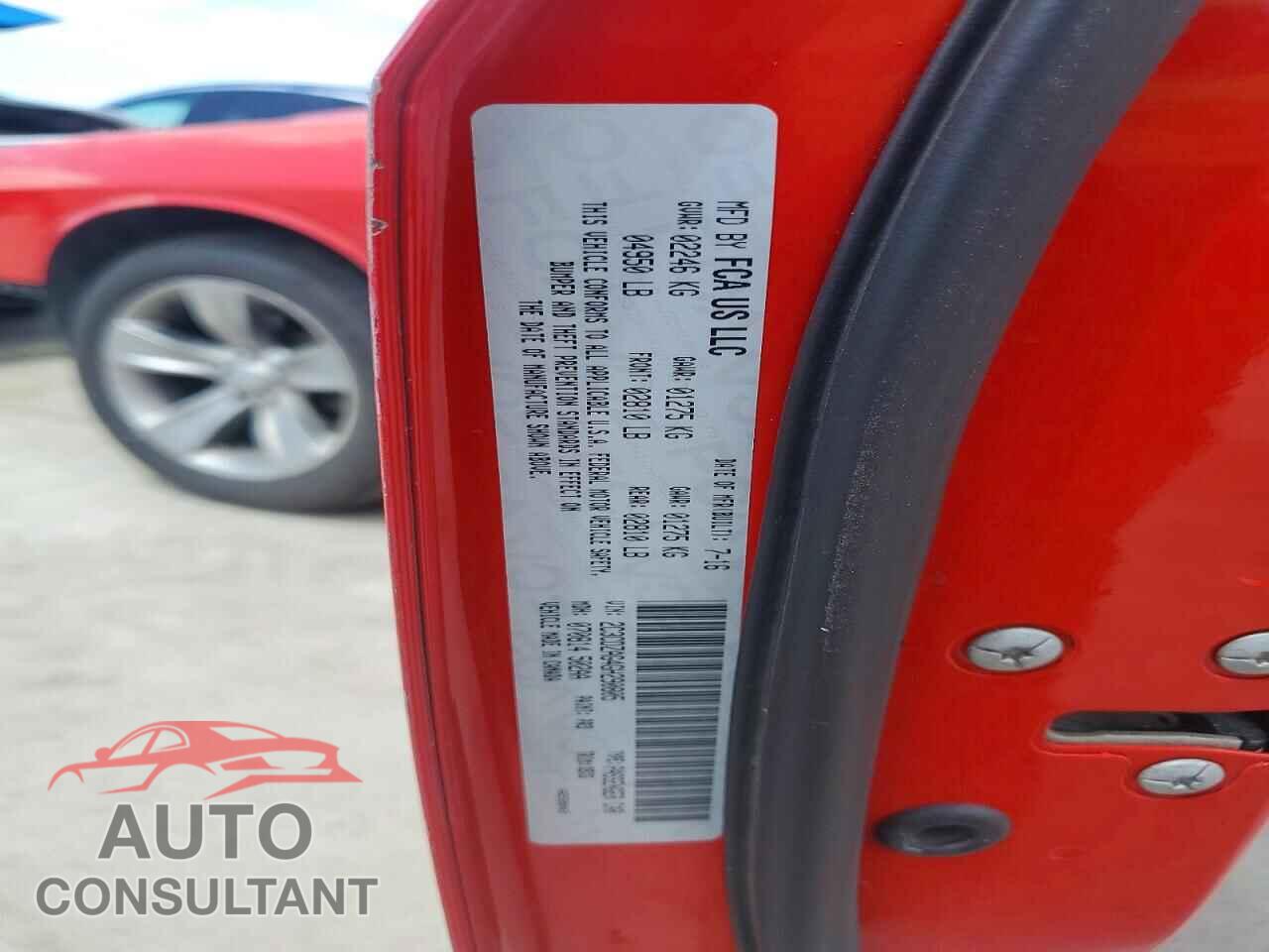 DODGE CHALLENGER 2016 - 2C3CDZAG4GH290805