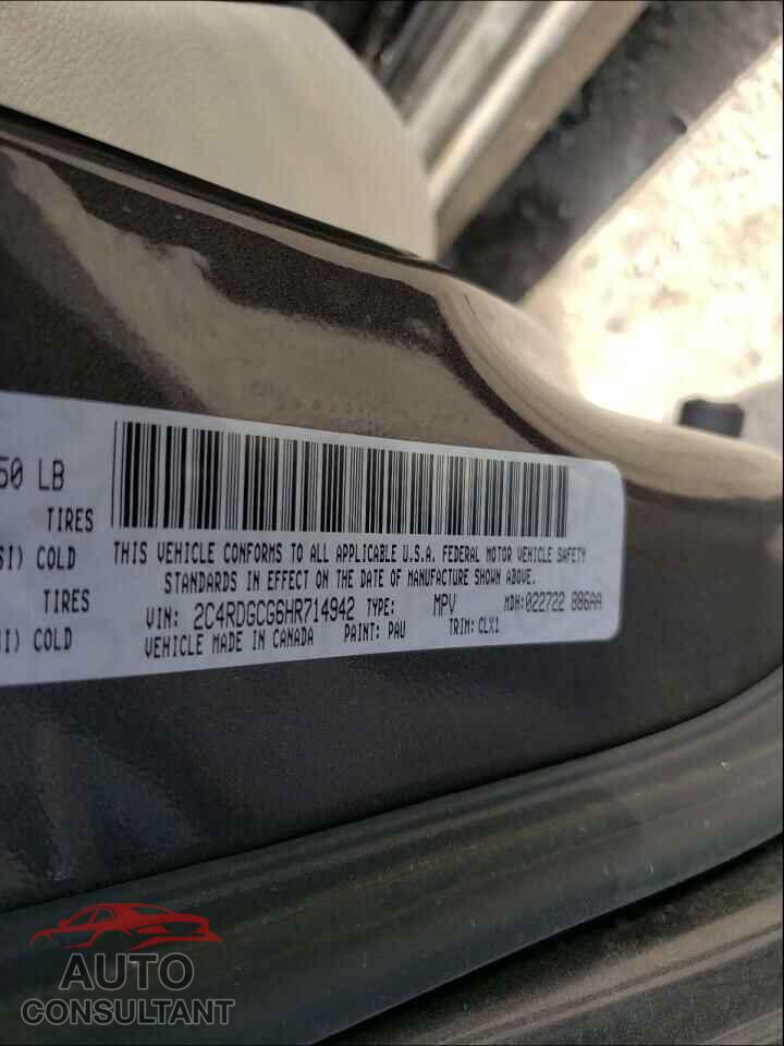 DODGE CARAVAN 2017 - 2C4RDGCG6HR714942