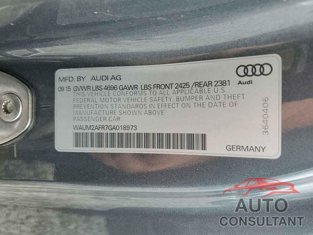 AUDI A5 2016 - WAUM2AFR7GA018973