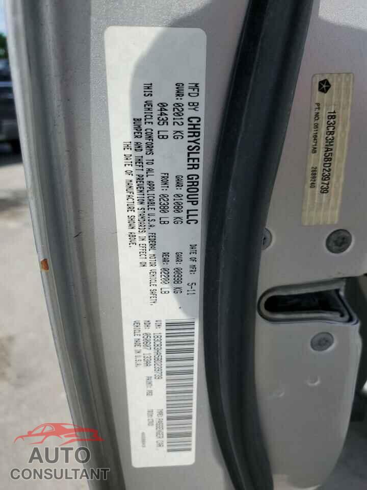 DODGE CALIBER 2011 - 1B3CB3HA5BD239739
