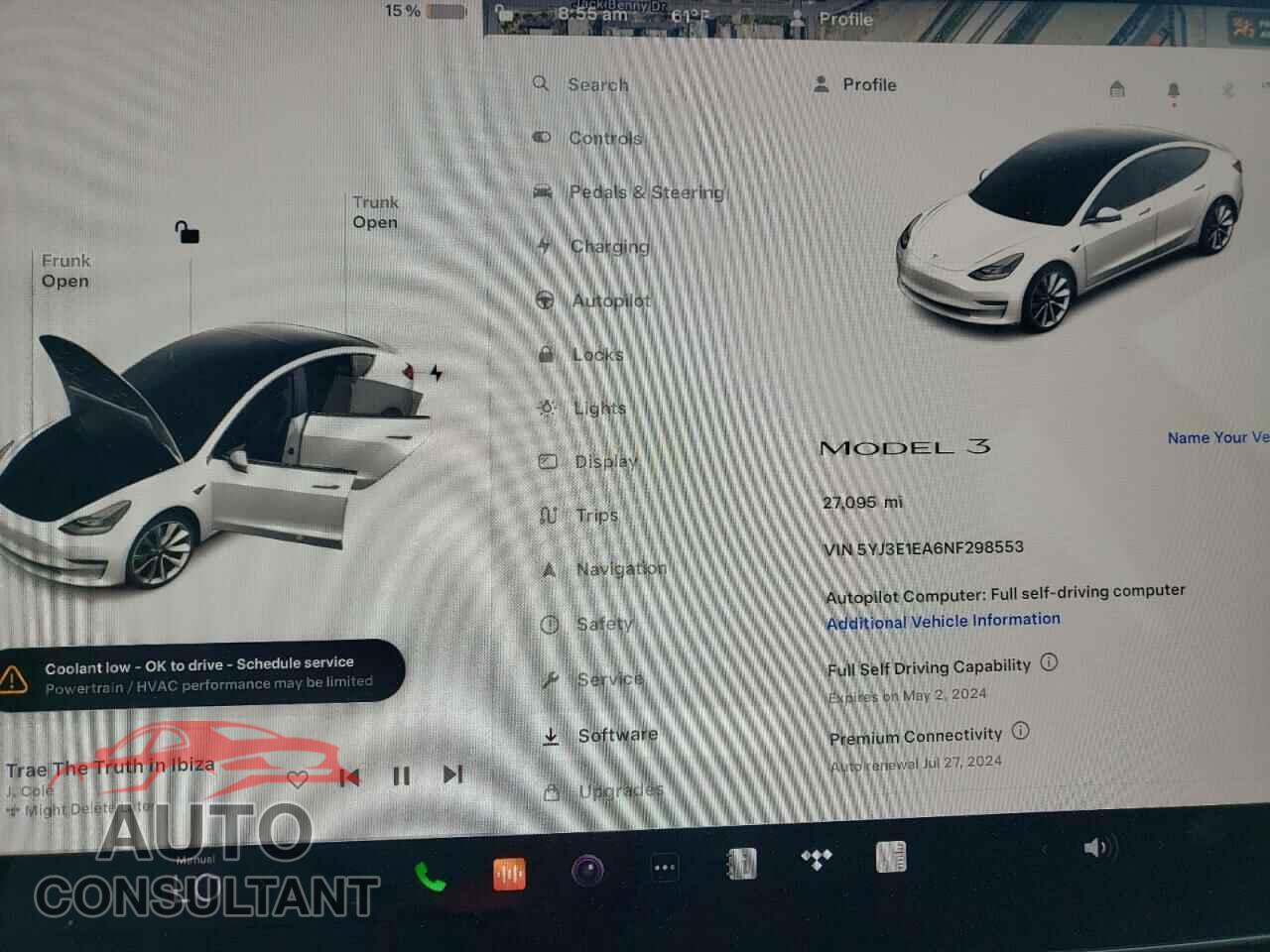 TESLA MODEL 3 2022 - 5YJ3E1EA6NF298553