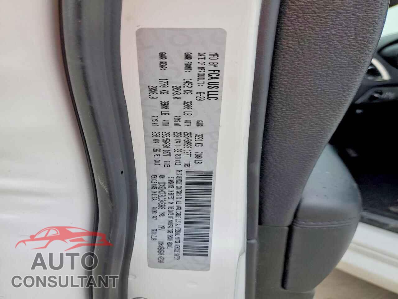 DODGE DURANGO 2020 - 1C4SDHCT2LC349309