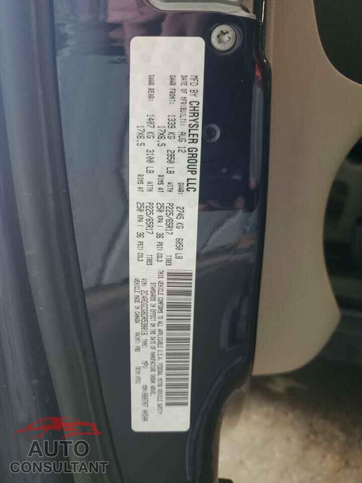 DODGE CARAVAN 2013 - 2C4RDGCG6DR538016