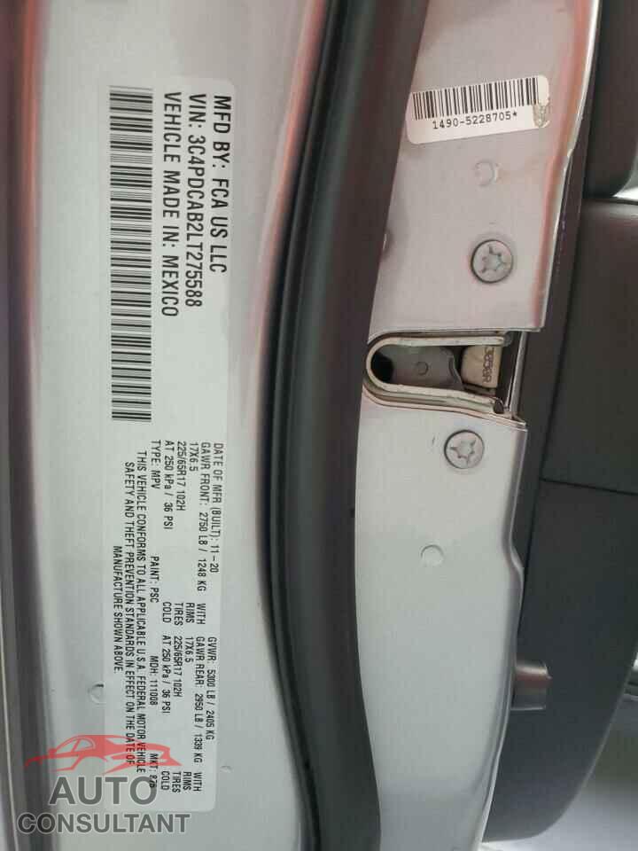 DODGE JOURNEY 2020 - 3C4PDCAB2LT275588