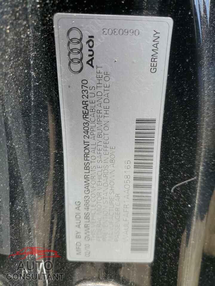 AUDI A5 2010 - WAULFAFR1AA058165