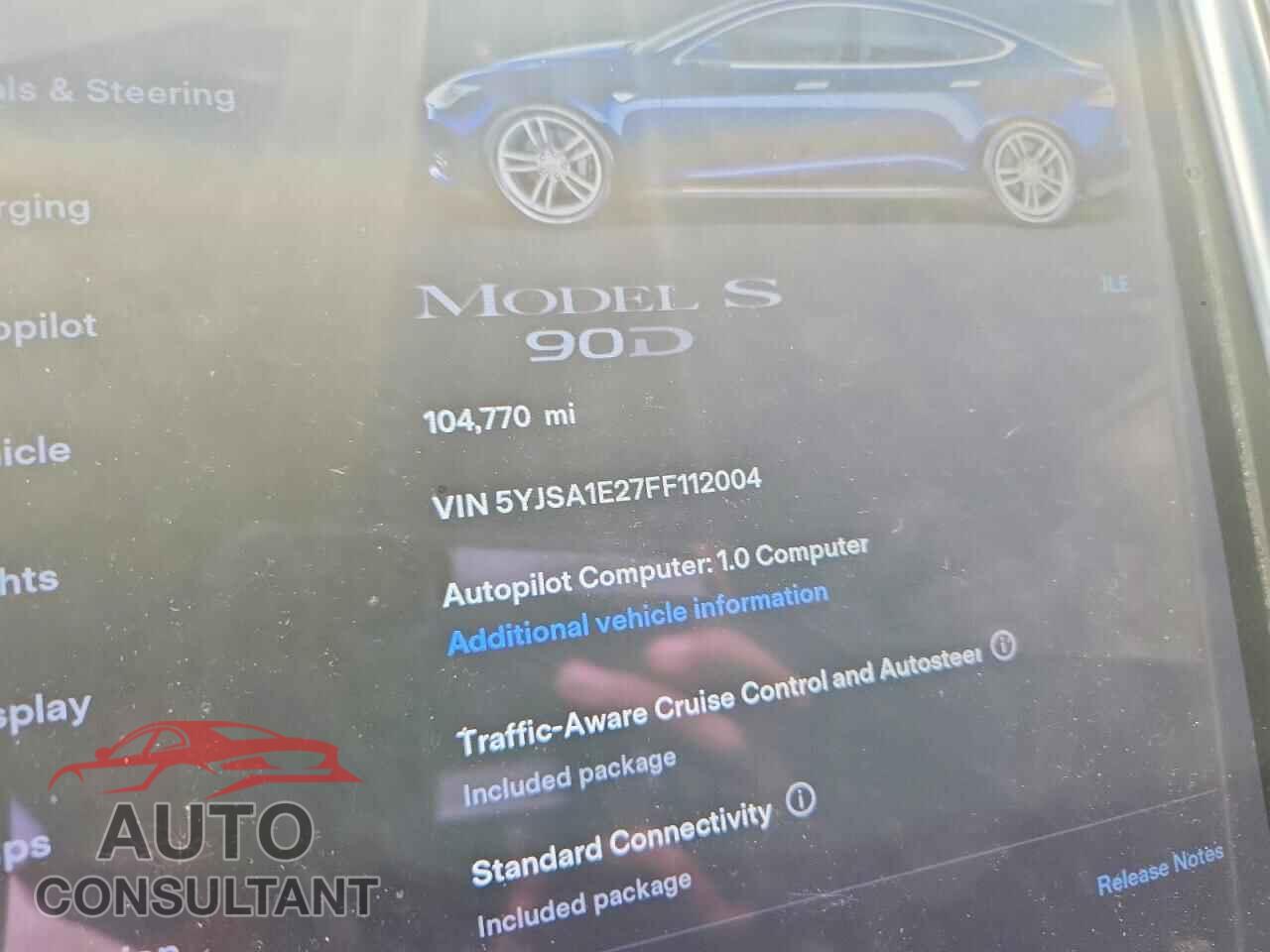 TESLA MODEL S 2015 - 5YJSA1E27FF112004