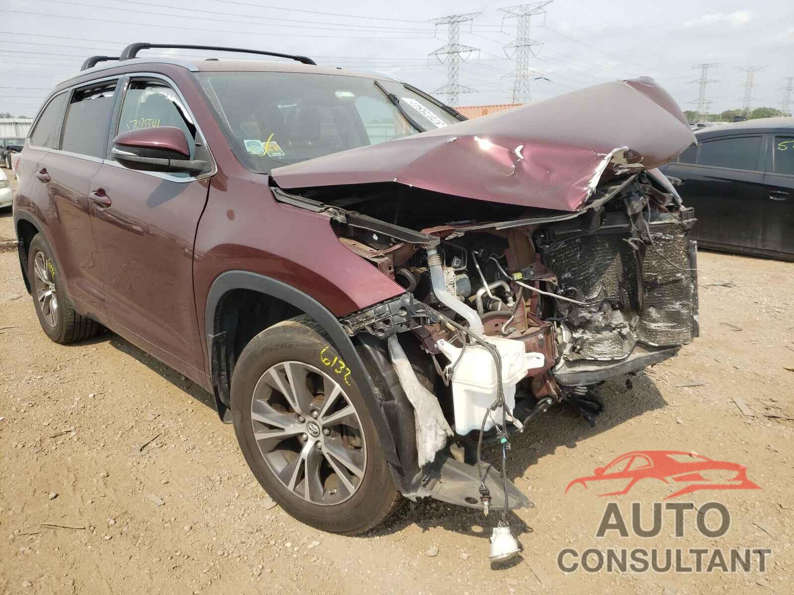 TOYOTA HIGHLANDER 2016 - 5TDJKRFHXGS286981