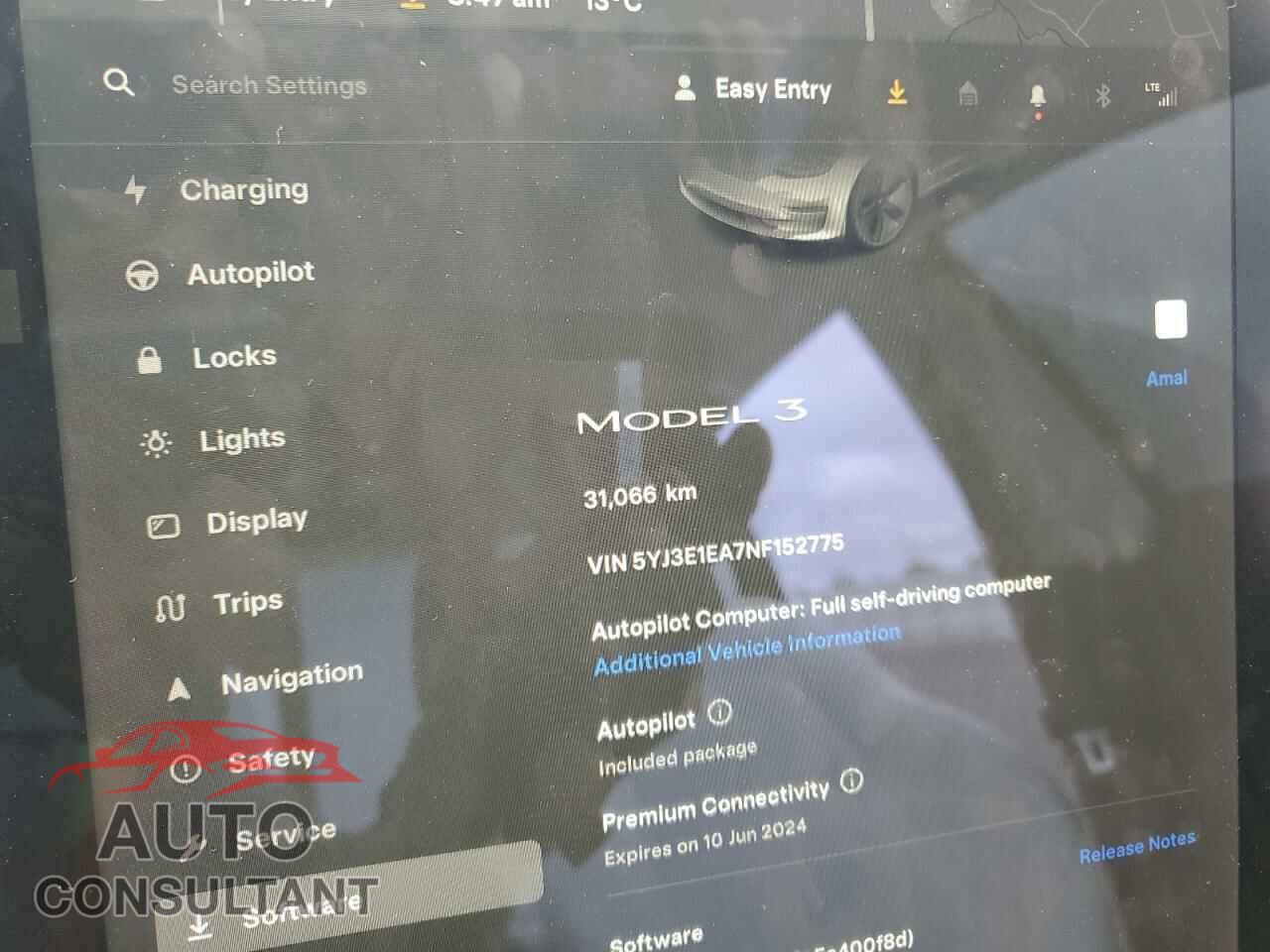 TESLA MODEL 3 2022 - 5YJ3E1EA7NF152775