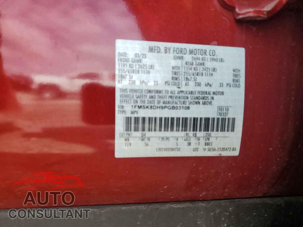 FORD EXPLORER 2023 - 1FMSK8DH9PGB03108