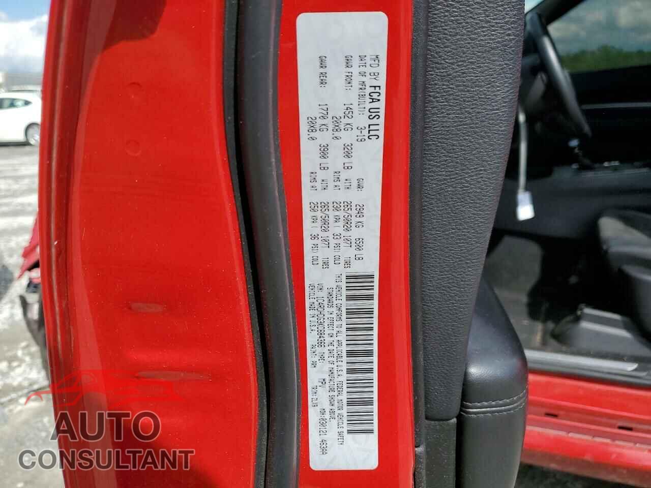 DODGE DURANGO 2019 - 1C4RDHDG3KC684366