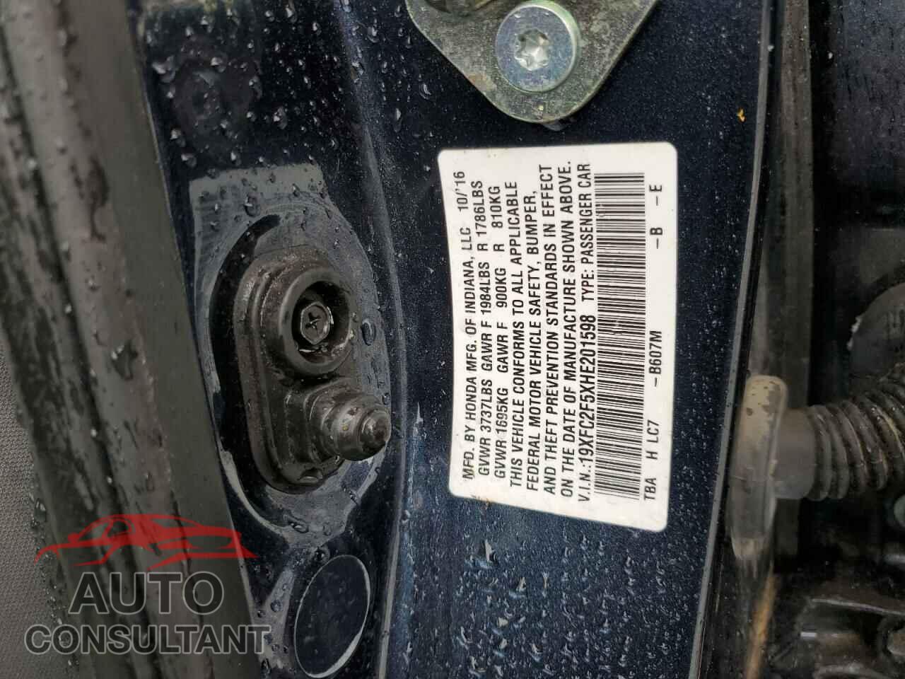 HONDA CIVIC 2017 - 19XFC2F5XHE201598