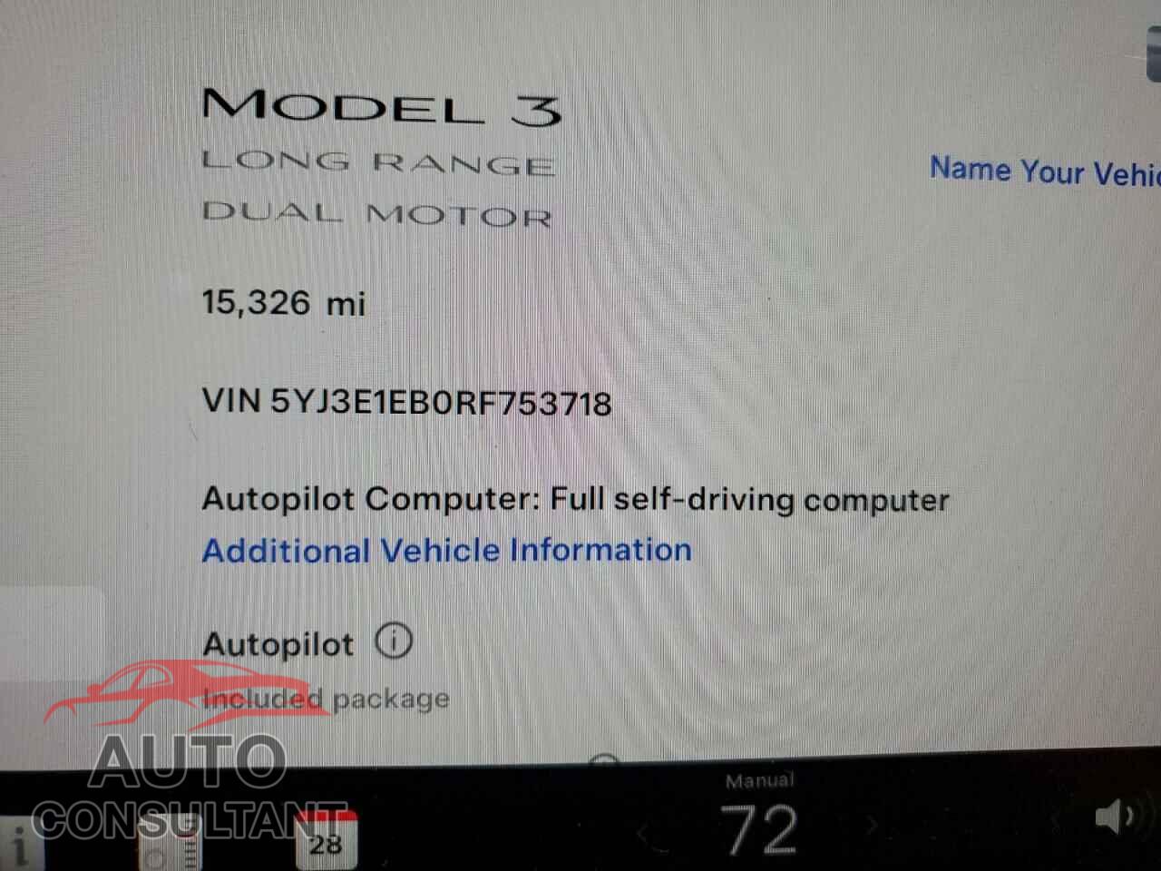 TESLA MODEL 3 2024 - 5YJ3E1EB0RF753718