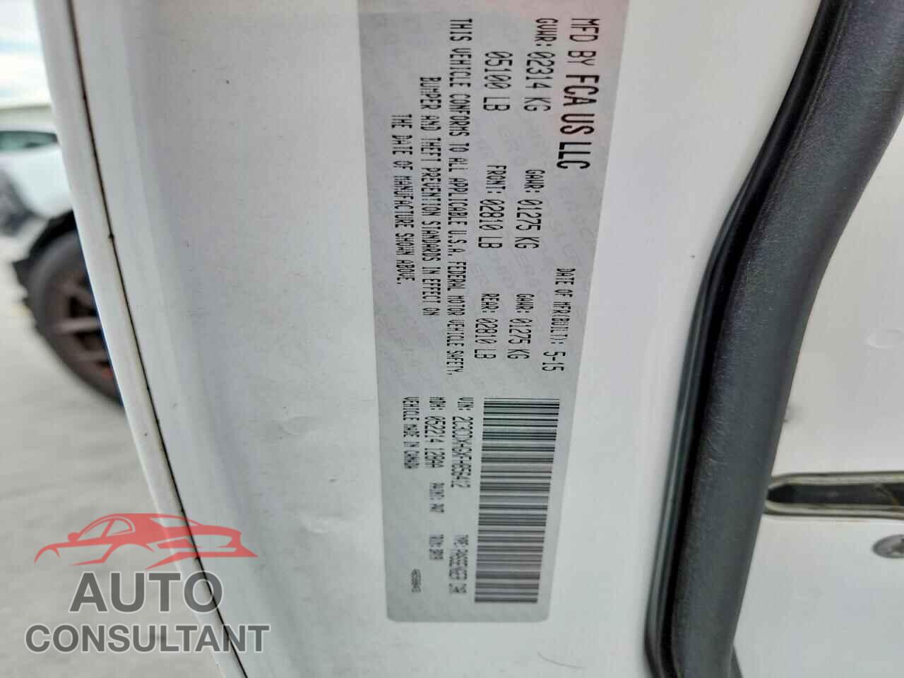 DODGE CHARGER 2015 - 2C3CDXHGXFH856412