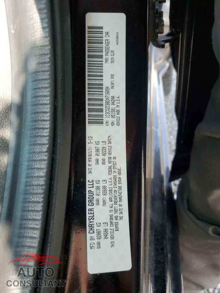 DODGE AVENGER 2013 - 1C3CDZCB8DN716094
