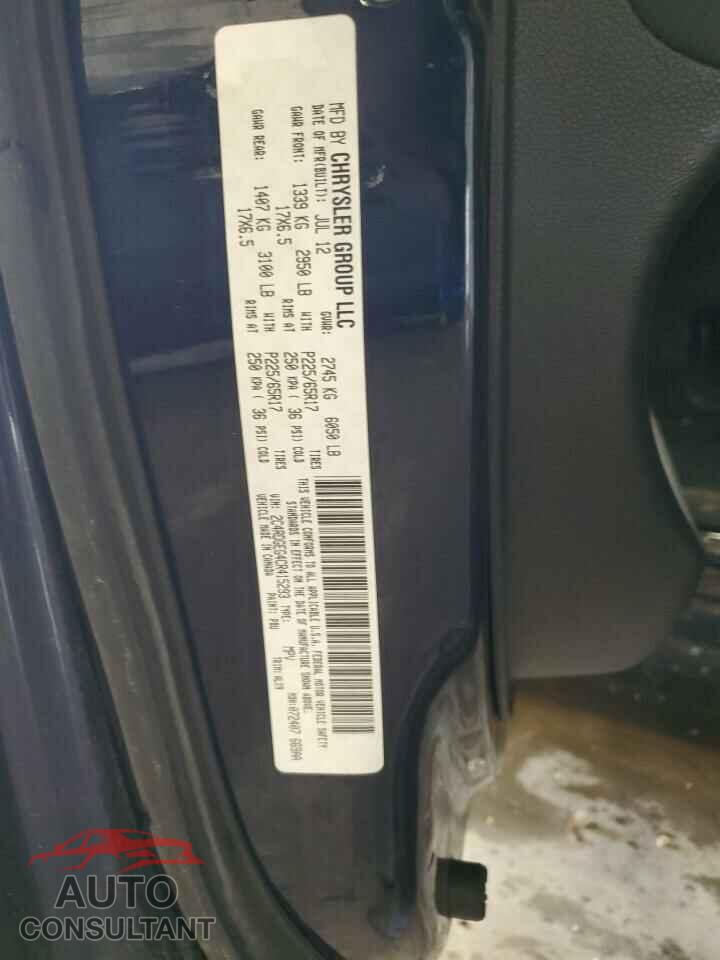 DODGE CARAVAN 2012 - 2C4RDGEG4CR415293