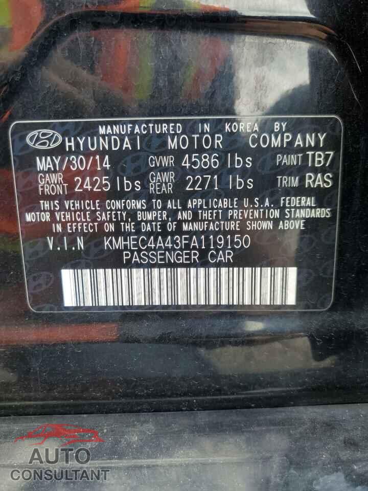 HYUNDAI SONATA 2015 - KMHEC4A43FA119150
