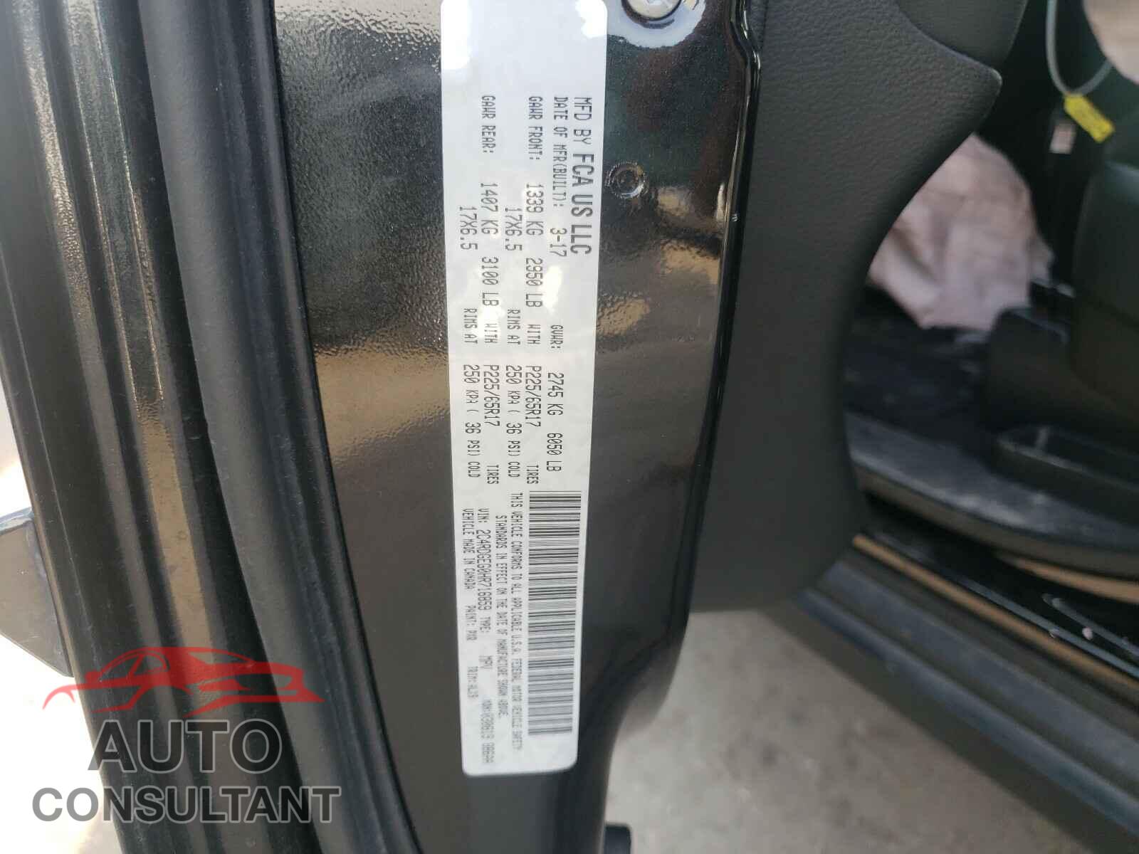 DODGE CARAVAN 2017 - 2C4RDGEG0HR716859