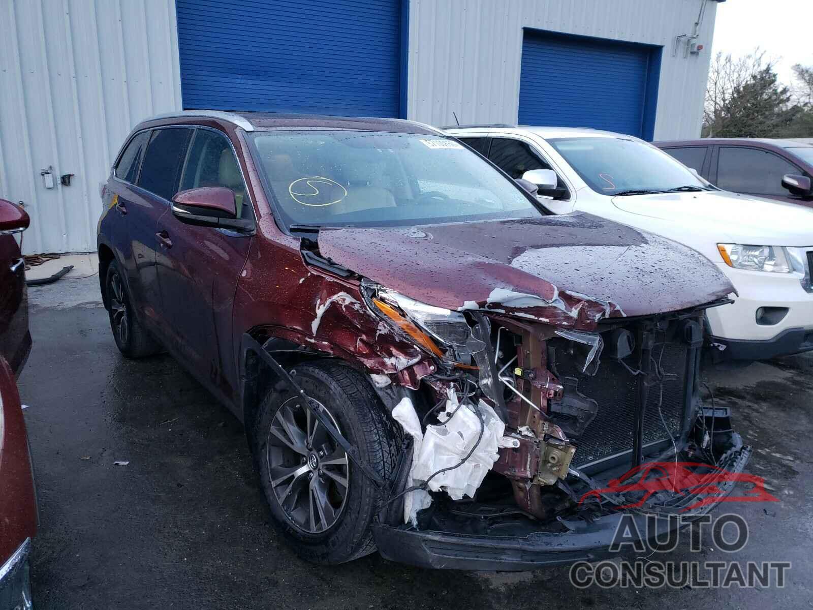 TOYOTA HIGHLANDER 2016 - 5TDJKRFH3GS332473