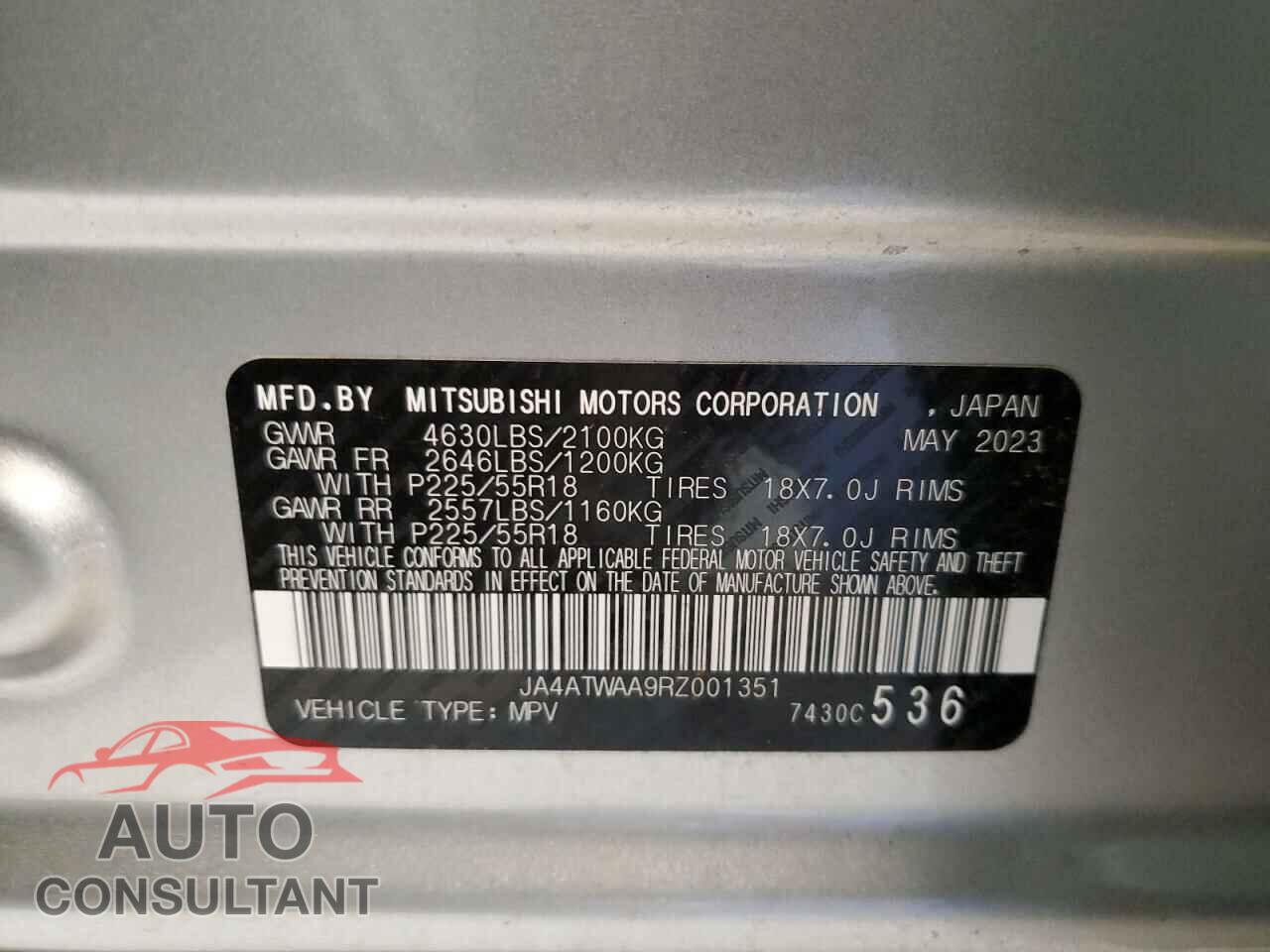 MITSUBISHI ECLIPSE 2024 - JA4ATWAA9RZ001351