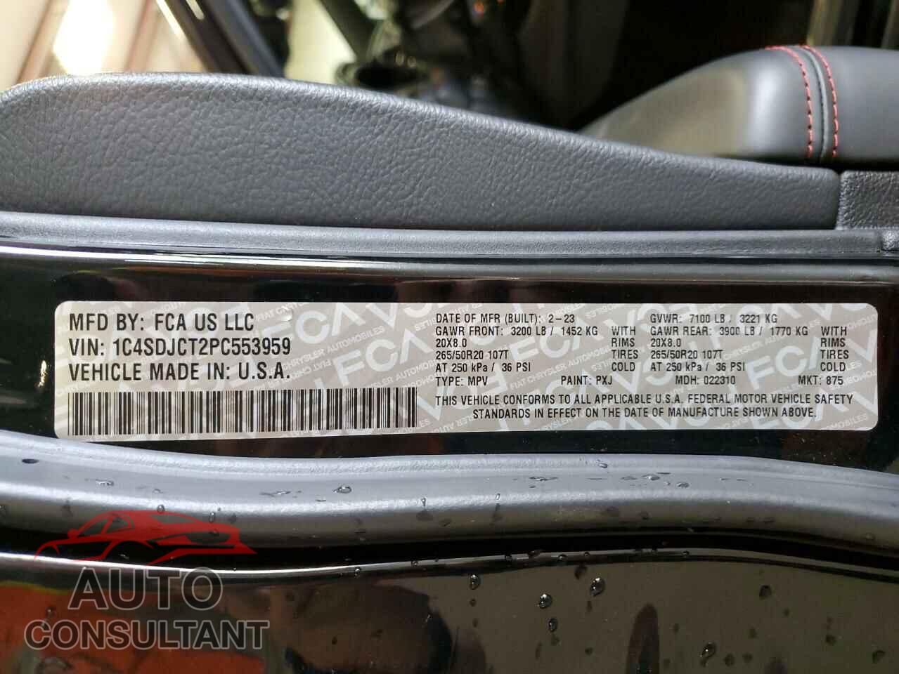 DODGE DURANGO 2023 - 1C4SDJCT2PC553959