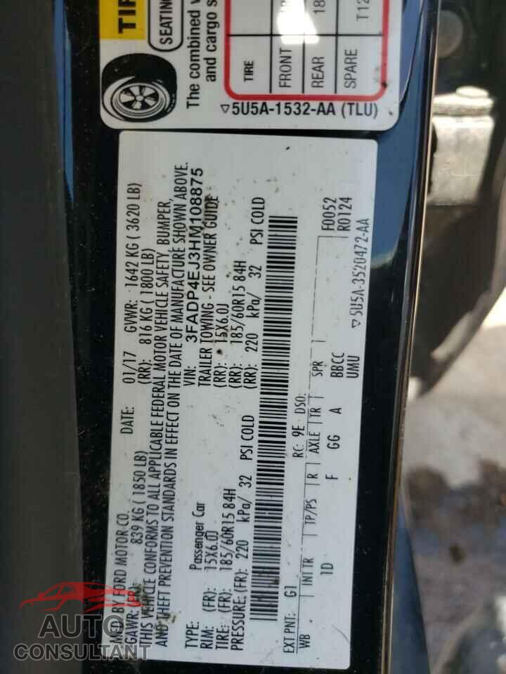 FORD FIESTA 2017 - 3FADP4EJ3HM108875